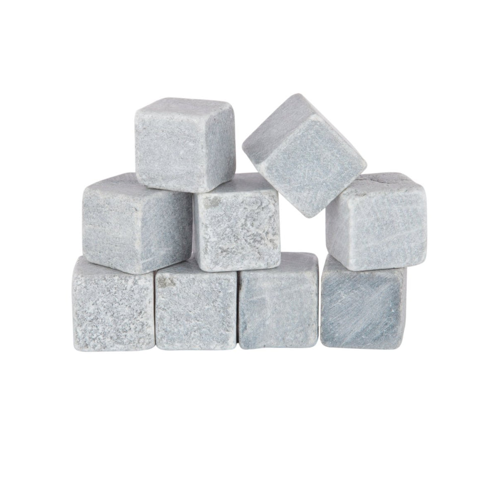 Viski Glacier Rocks Soapstone Cube, Set of 9 - lily & onyx