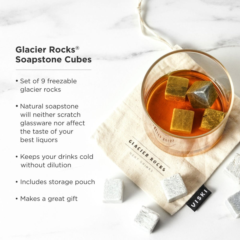 
                      
                        Viski Glacier Rocks Soapstone Cube, Set of 9 - lily & onyx
                      
                    