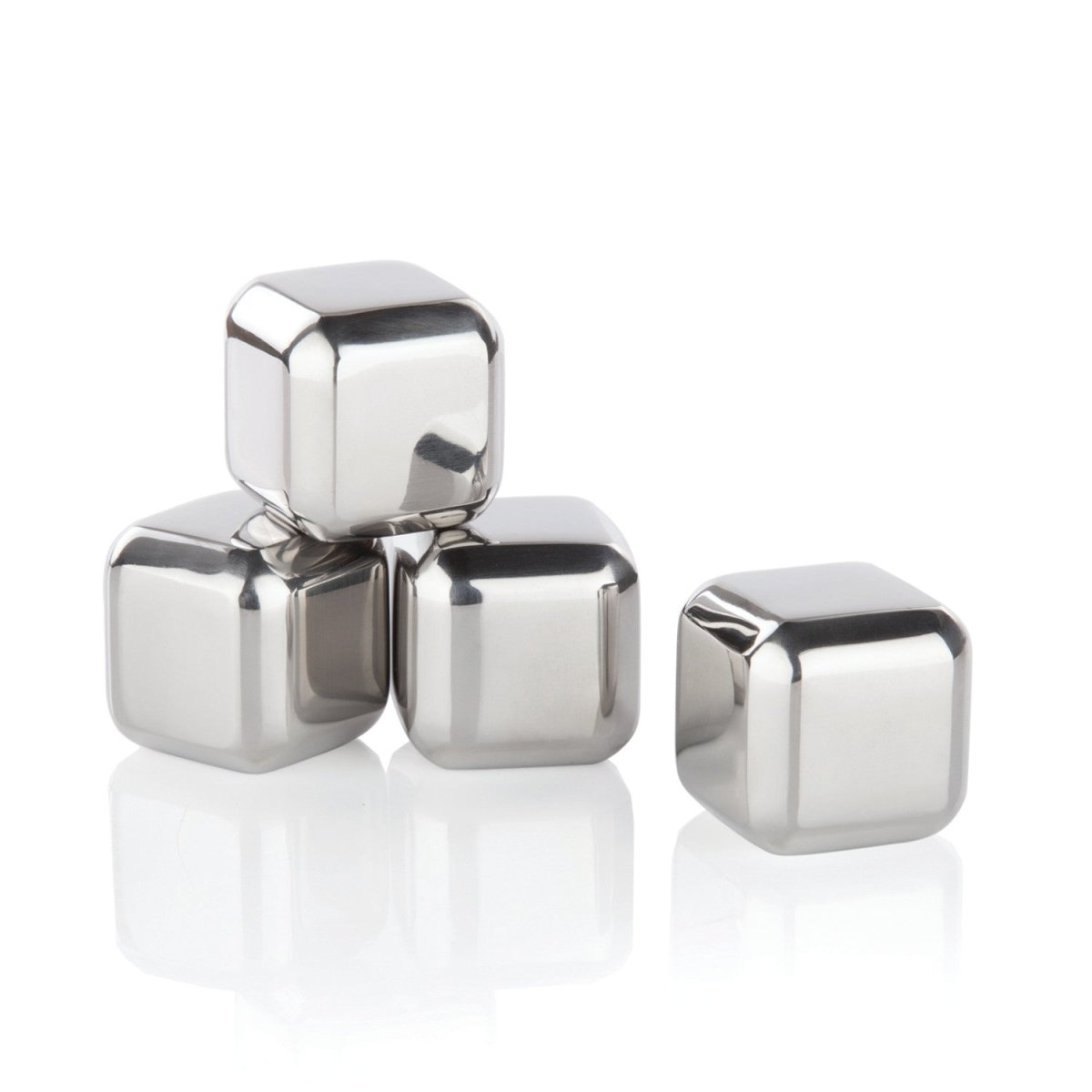 Viski Glacier Rocks Stainless Steel Cube, Set of 4 - lily & onyx