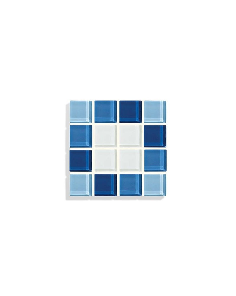 Subtle Art Studios Glass Tile Coaster - Through A Window - Blue Gradient - lily & onyx