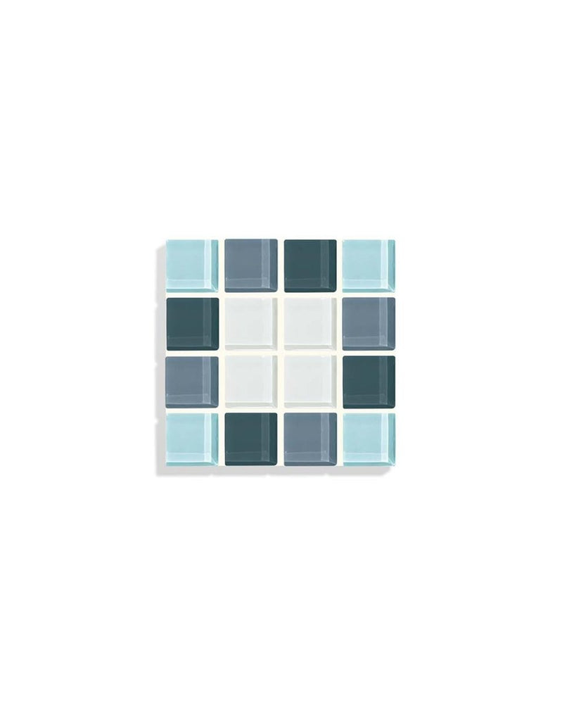 Subtle Art Studios Glass Tile Coaster - Through A Window - Gray Gradient - lily & onyx