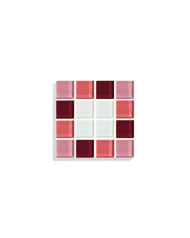 Subtle Art Studios Glass Tile Coaster - Through A Window - Pink Gradient - lily & onyx