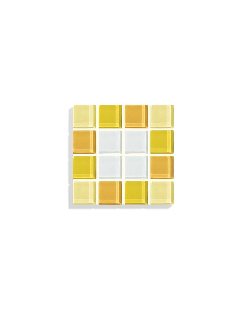 Subtle Art Studios Glass Tile Coaster - Through A Window - Yellow Gradient - lily & onyx