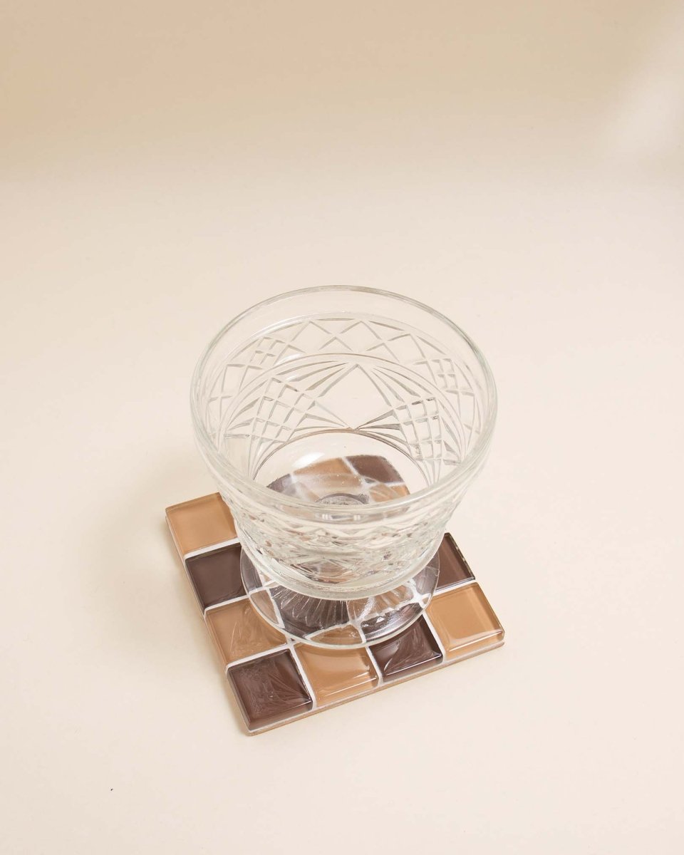 Subtle Art Studios Glass Tile Coaster - Vintage Love - lily & onyx