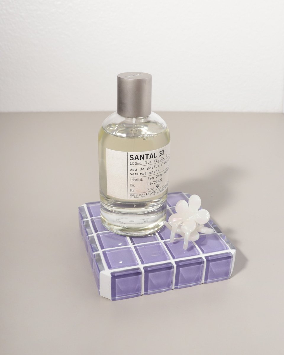 Subtle Art Studios Glass Tile Cube Trinket Dish - It's Lilac