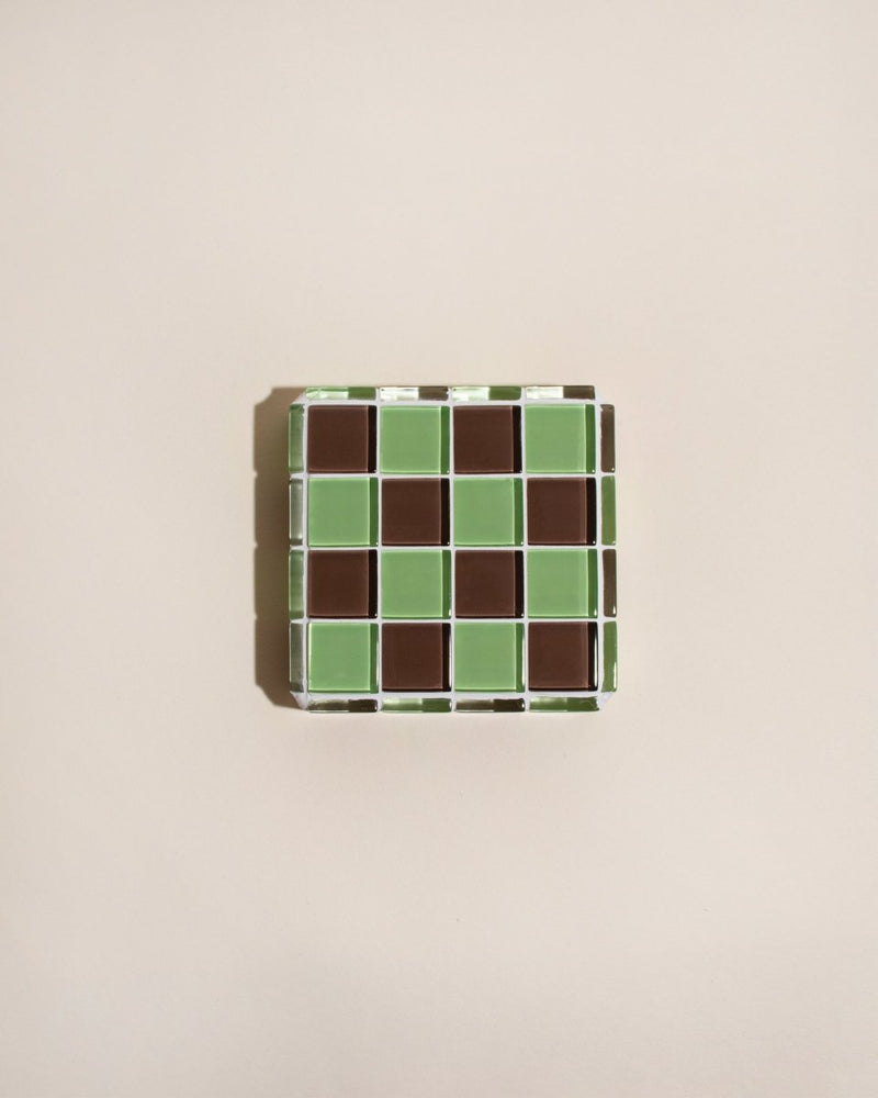 
                      
                        Subtle Art Studios Glass Tile Cube Trinket Dish - Mint Dark Chocolate
                      
                    