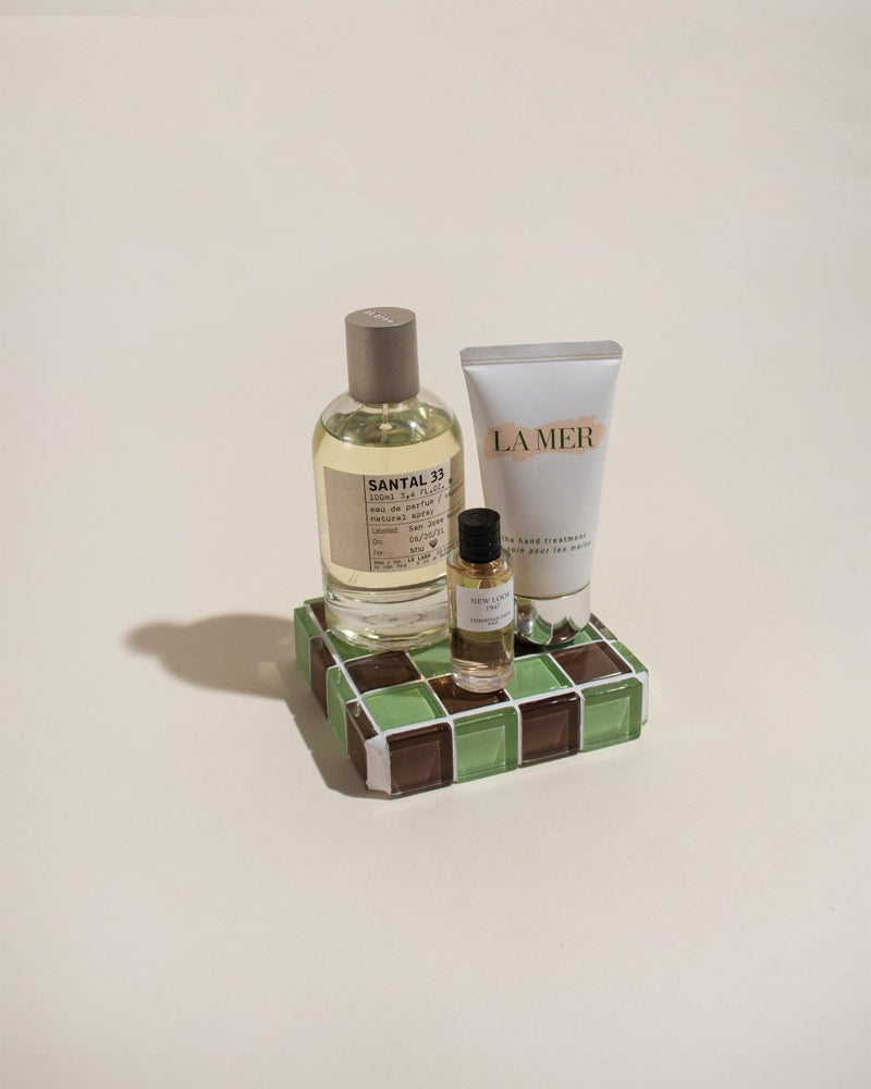 
                      
                        Subtle Art Studios Glass Tile Cube Trinket Dish - Mint Dark Chocolate
                      
                    