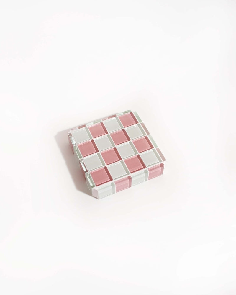 
                      
                        Subtle Art Studios Glass Tile Cube Trinket Dish - Pink Himalayan Milk Chocolate
                      
                    
