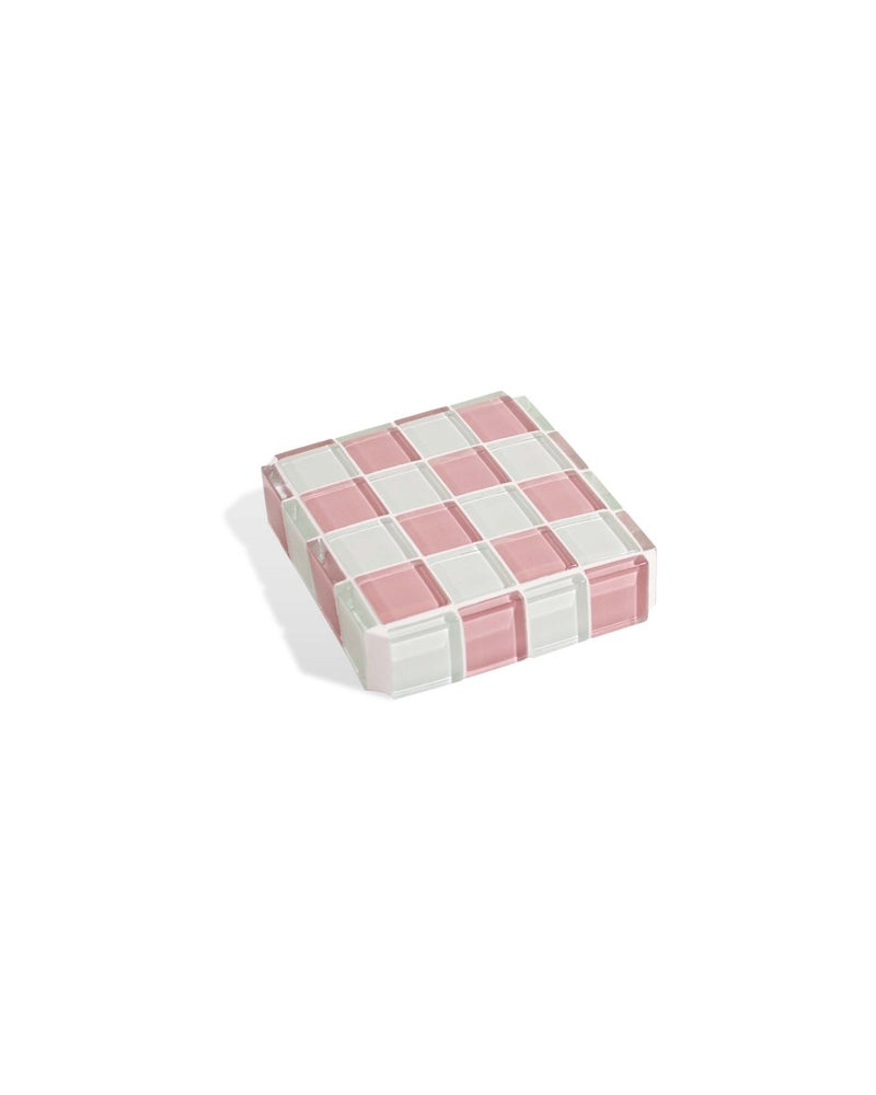 
                      
                        Subtle Art Studios Glass Tile Cube Trinket Dish - Pink Himalayan Milk Chocolate
                      
                    
