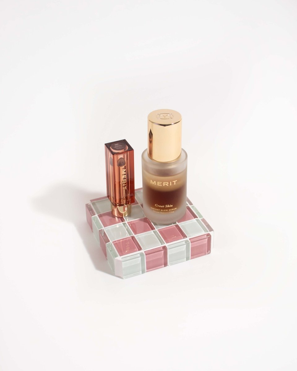 Subtle Art Studios Glass Tile Cube Trinket Dish - Pink Himalayan Milk Chocolate