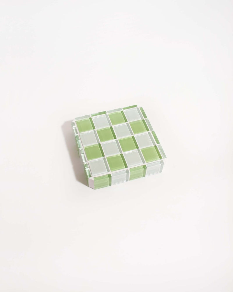 
                      
                        Subtle Art Studios Glass Tile Cube Trinket Dish - Pistachio Milk Chocolate
                      
                    