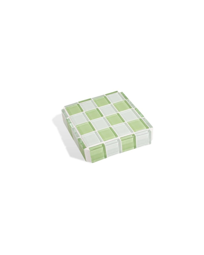 
                      
                        Subtle Art Studios Glass Tile Cube Trinket Dish - Pistachio Milk Chocolate
                      
                    