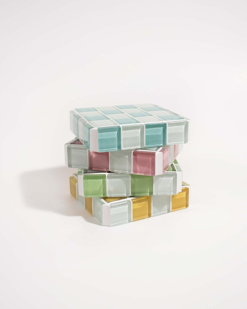
                      
                        Subtle Art Studios Glass Tile Cube Trinket Dish - Pistachio Milk Chocolate
                      
                    