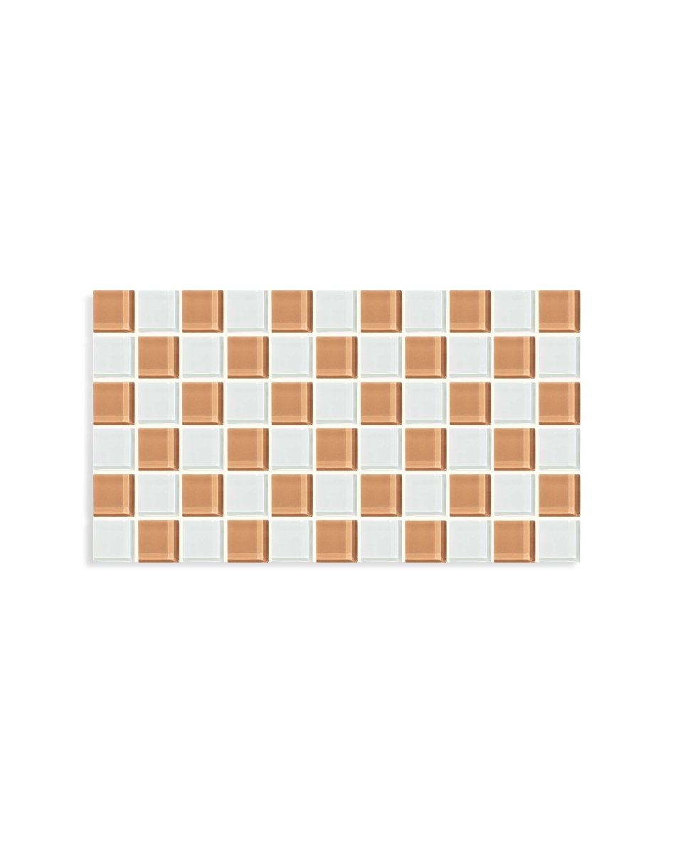 Subtle Art Studios Glass Tile Decorative Tray - Hazelnut Milk Chocolate