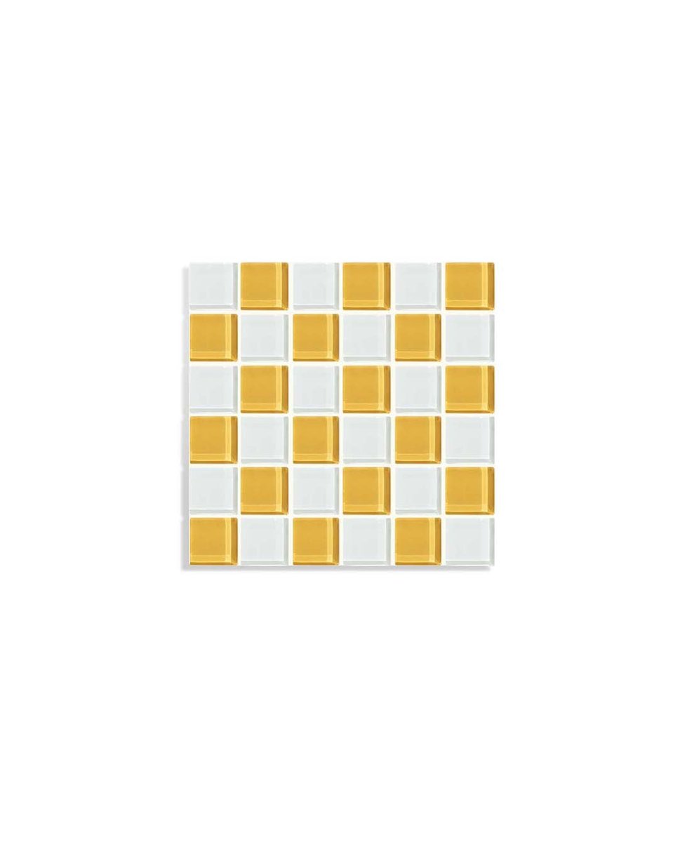 Subtle Art Studios Glass Tile Decorative Tray - Honey Milk Chocolate