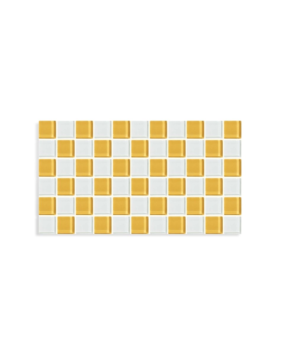 Subtle Art Studios Glass Tile Decorative Tray - Honey Milk Chocolate