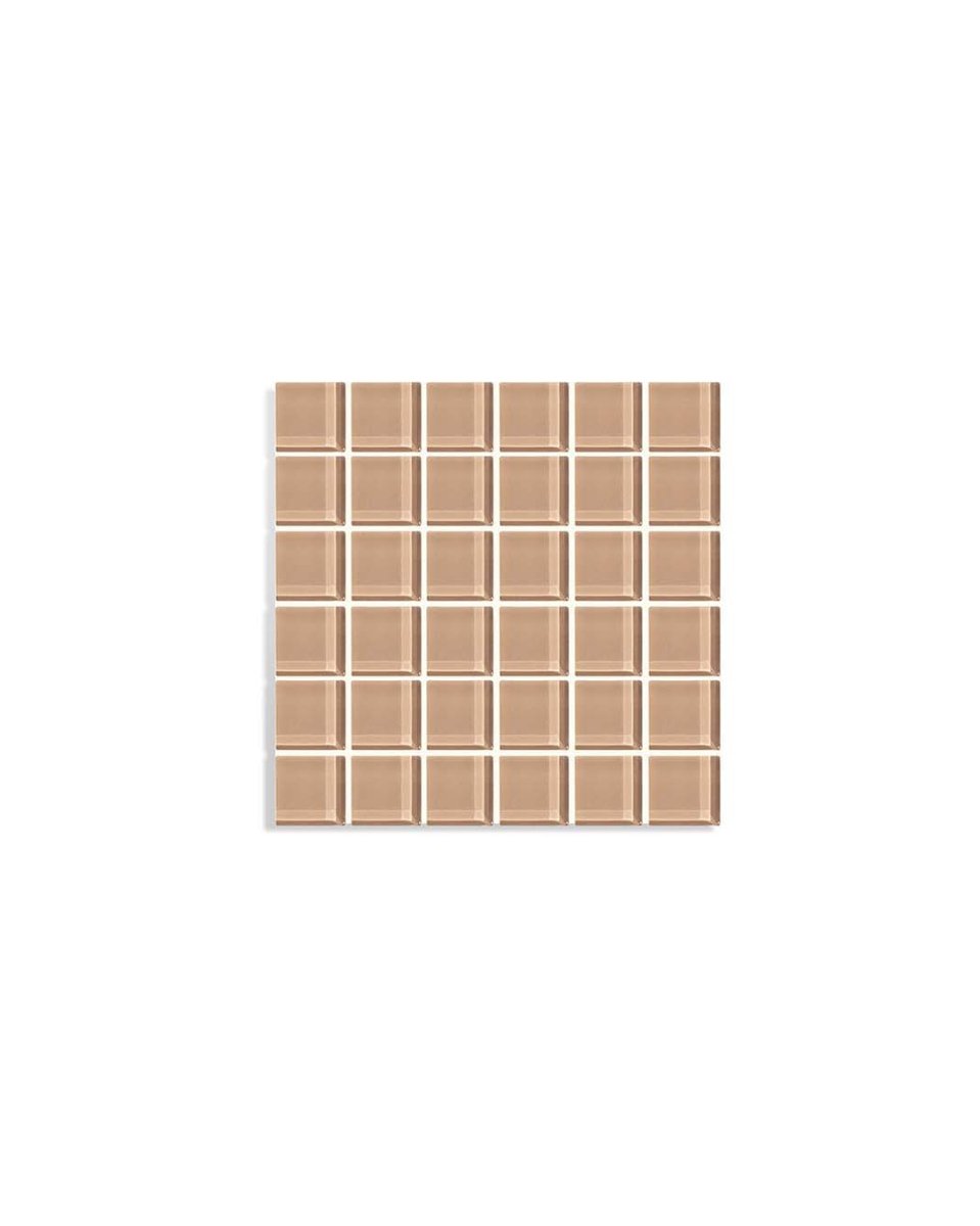 Subtle Art Studios Glass Tile Decorative Tray - It's Beige