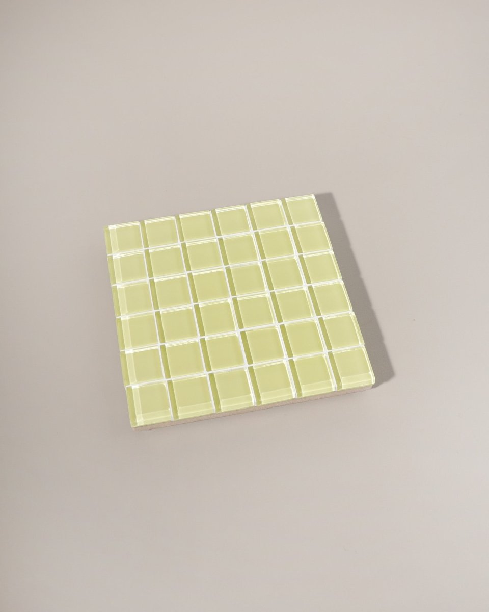 Subtle Art Studios Glass Tile Decorative Tray - It's Lemon