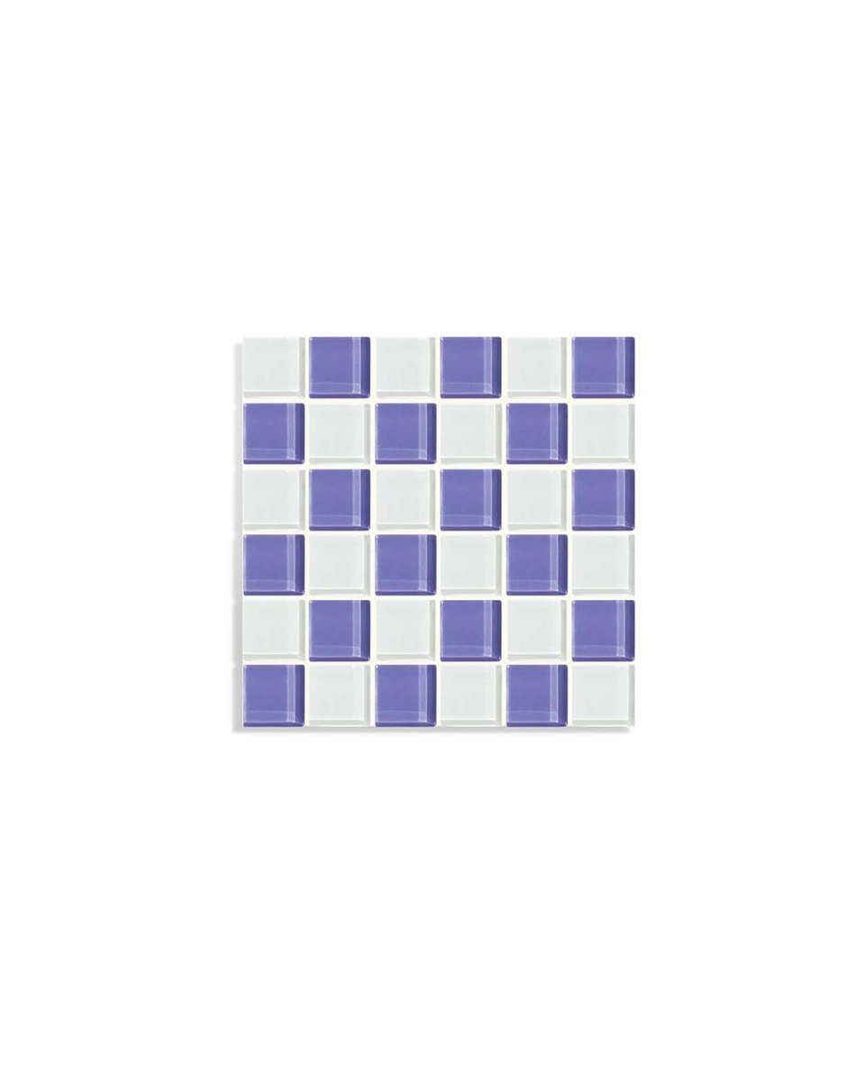Subtle Art Studios Glass Tile Decorative Tray - Lavender Latte