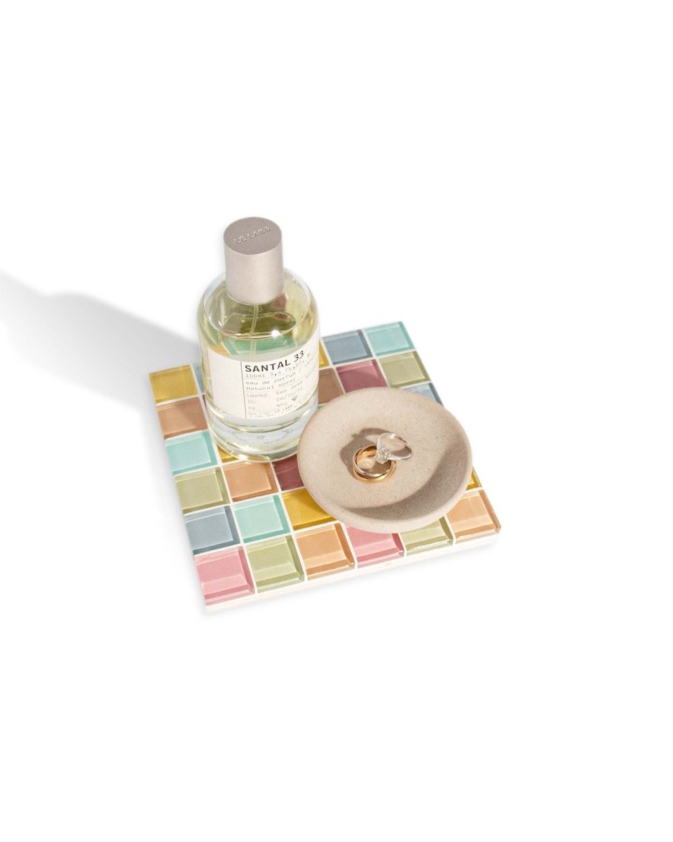 Subtle Art Studios Glass Tile Decorative Tray - Pastel Sprinkles