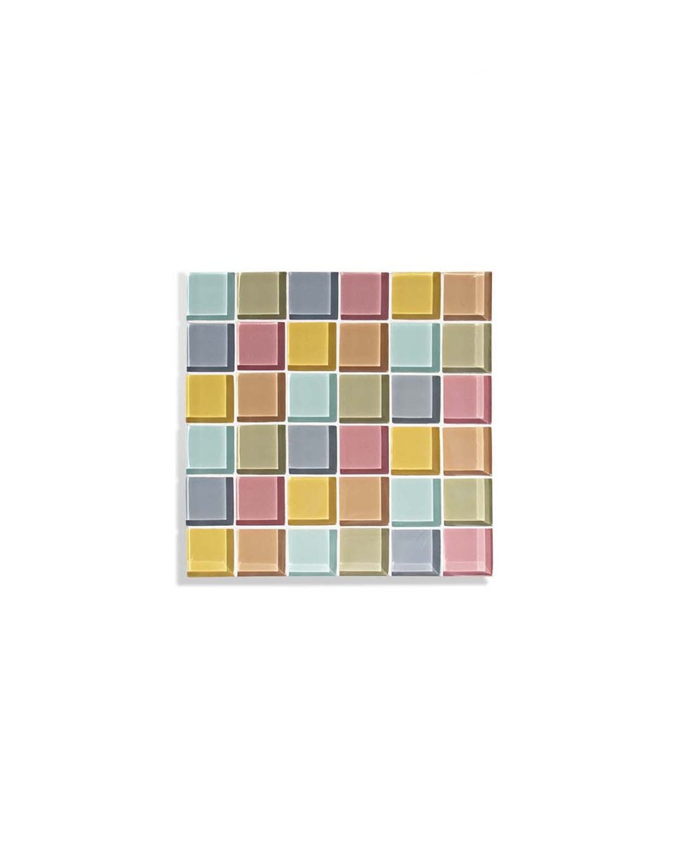 Subtle Art Studios Glass Tile Decorative Tray - Pastel Sprinkles