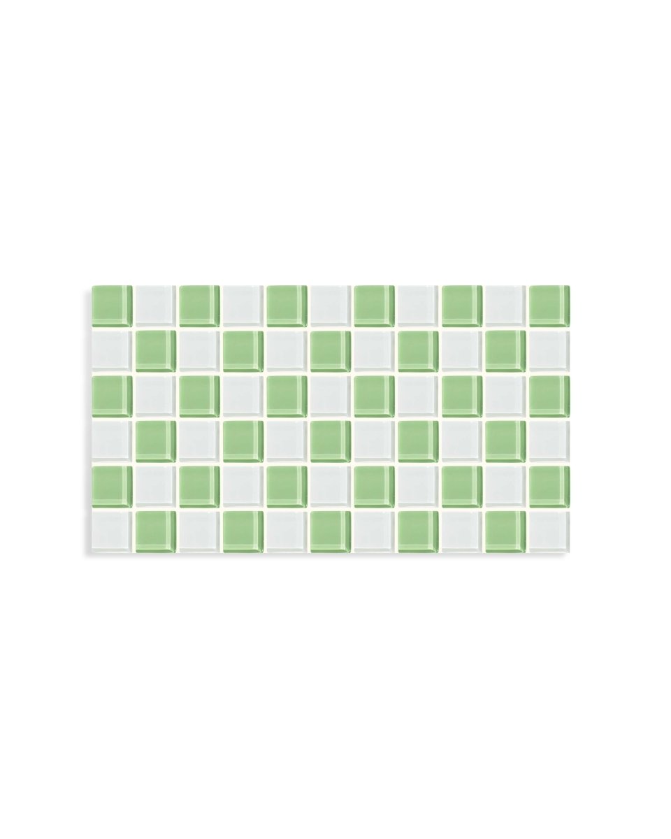 Subtle Art Studios Glass Tile Decorative Tray - Pistachio Milk Chocolate