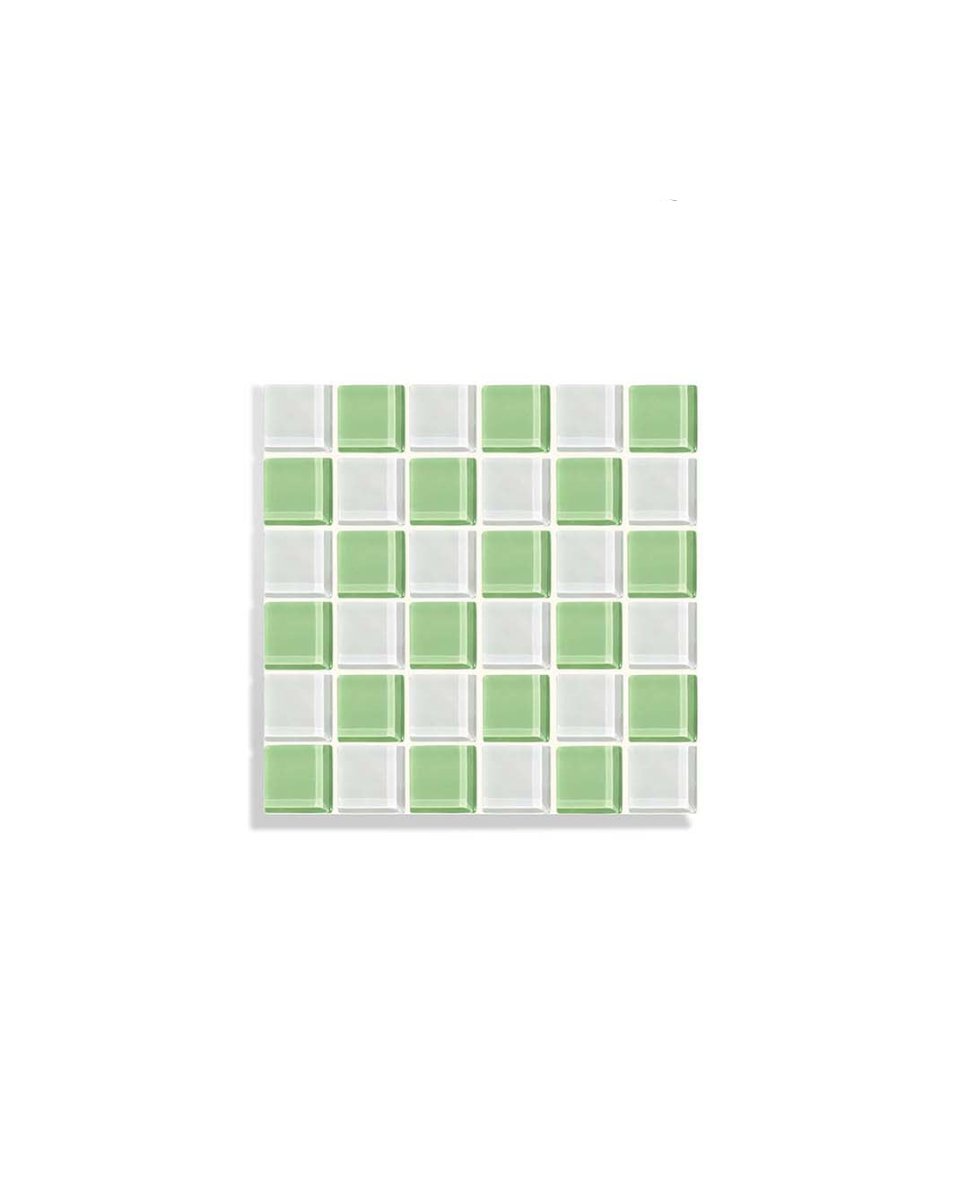 Subtle Art Studios Glass Tile Decorative Tray - Pistachio Milk Chocolate