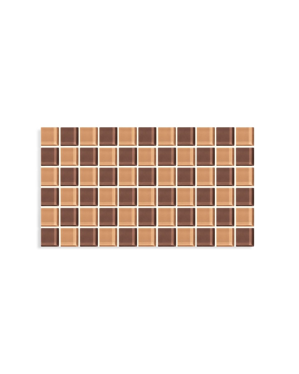 Subtle Art Studios Glass Tile Decorative Tray - Vintage Love Checkered
