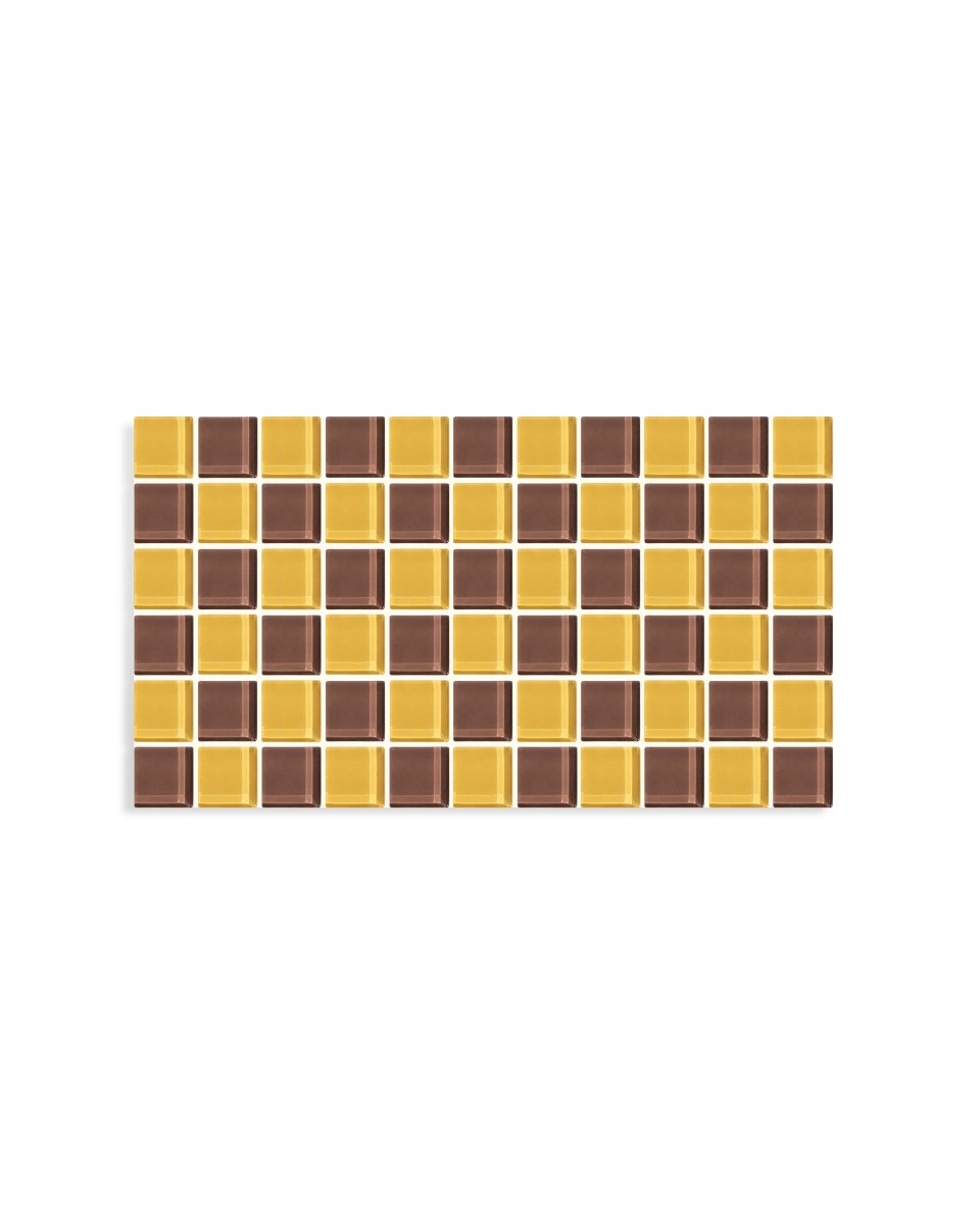 Subtle Art Studios Glass Tile Decorative Tray - Toffee & Almond Dark Chocolate