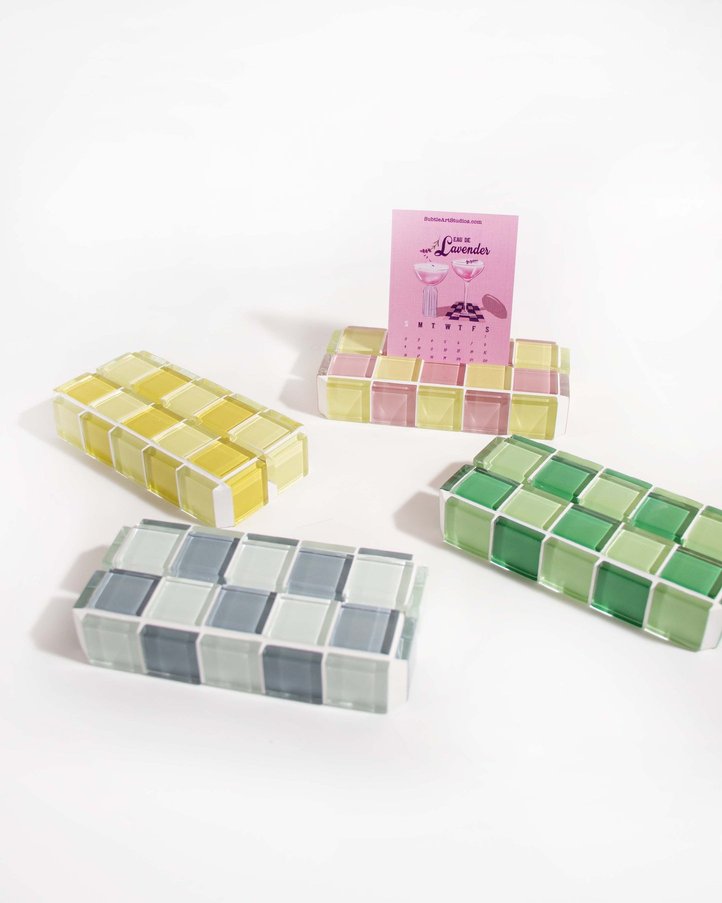 Glass Tile Picture Stand - Earl Grey Milk Chocolate