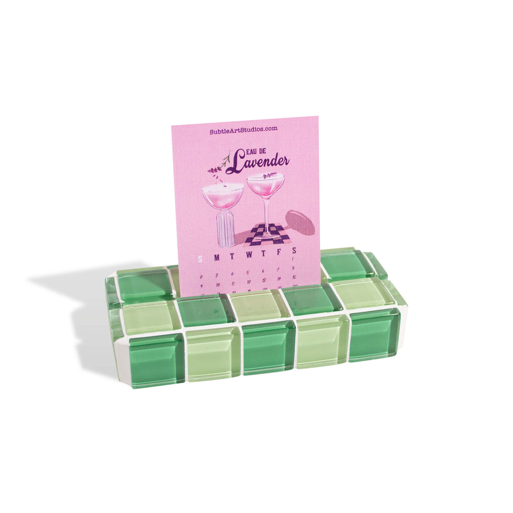 Glass Tile Picture Stand - Green Apple