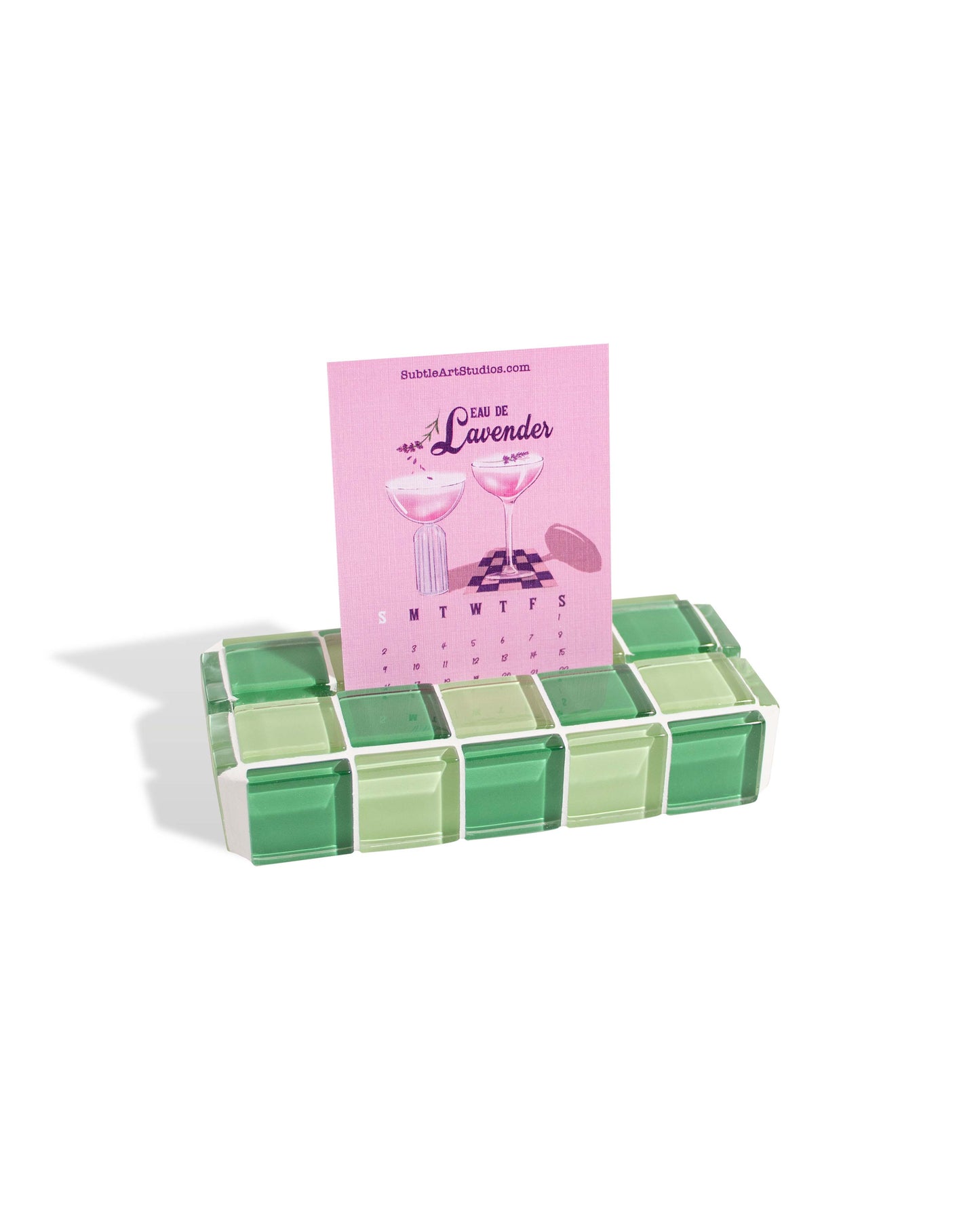 Glass Tile Picture Stand - Green Apple