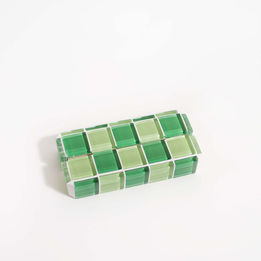 Glass Tile Picture Stand - Green Apple
