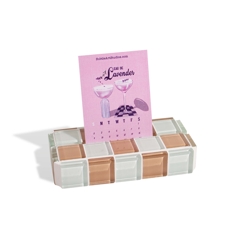 Glass Tile Picture Stand - Hazelnut Milk Chocolate