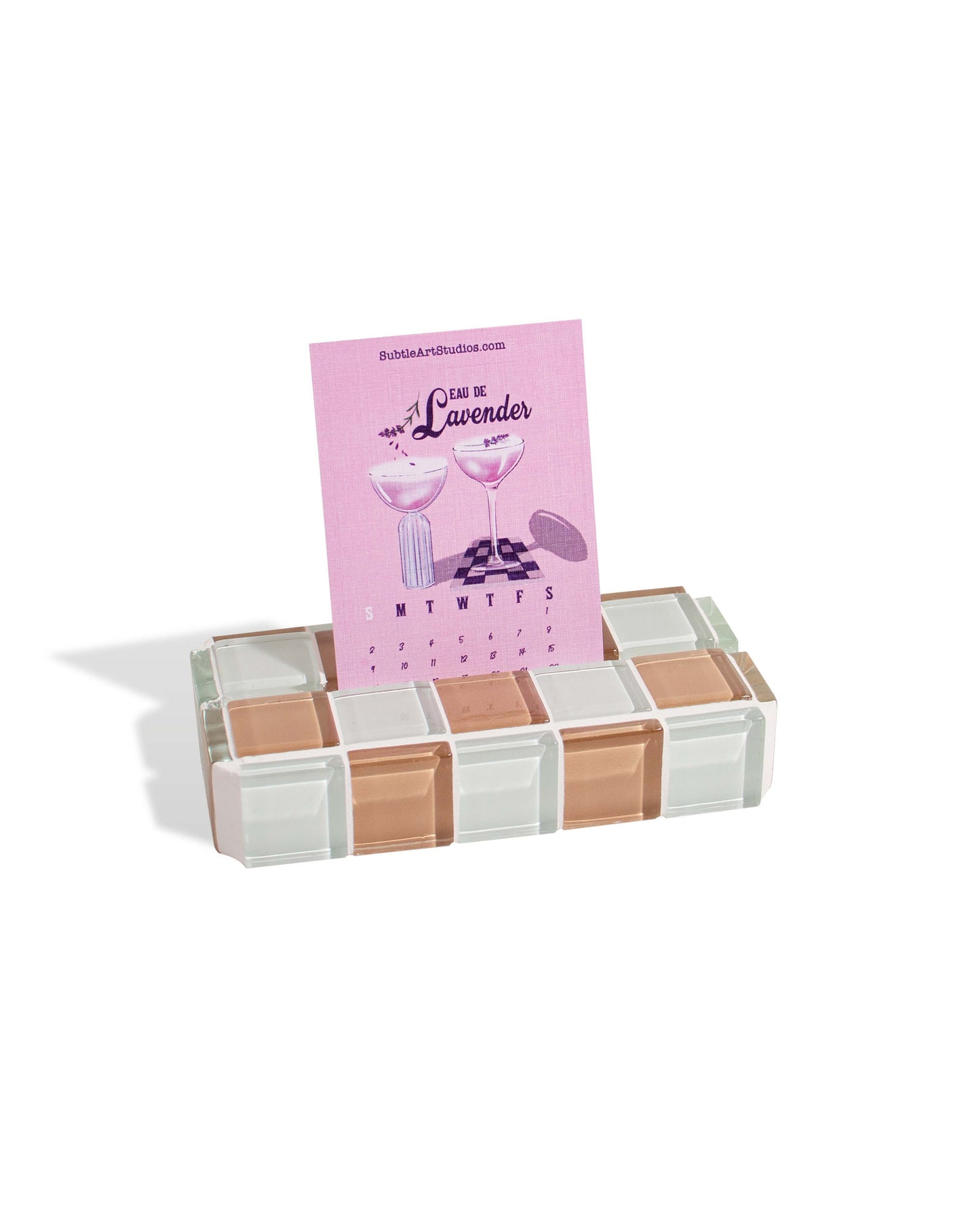 Glass Tile Picture Stand - Hazelnut Milk Chocolate