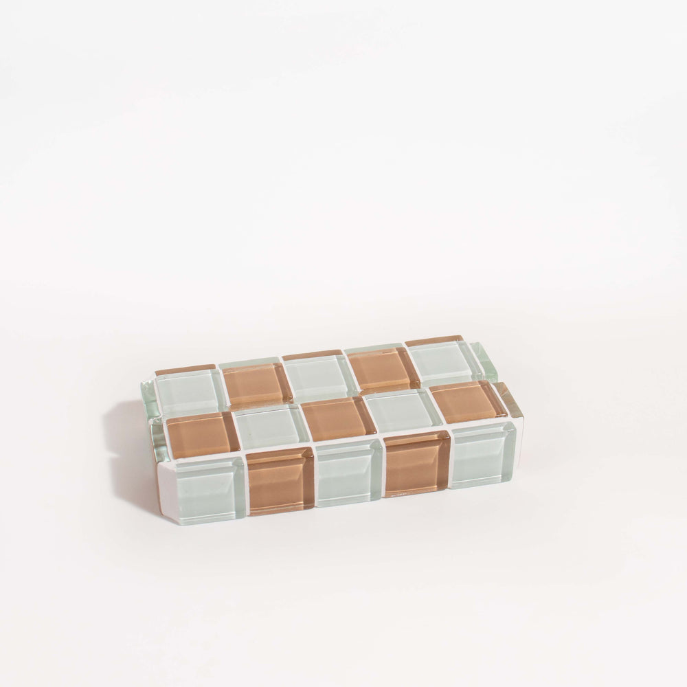 Glass Tile Picture Stand - Hazelnut Milk Chocolate