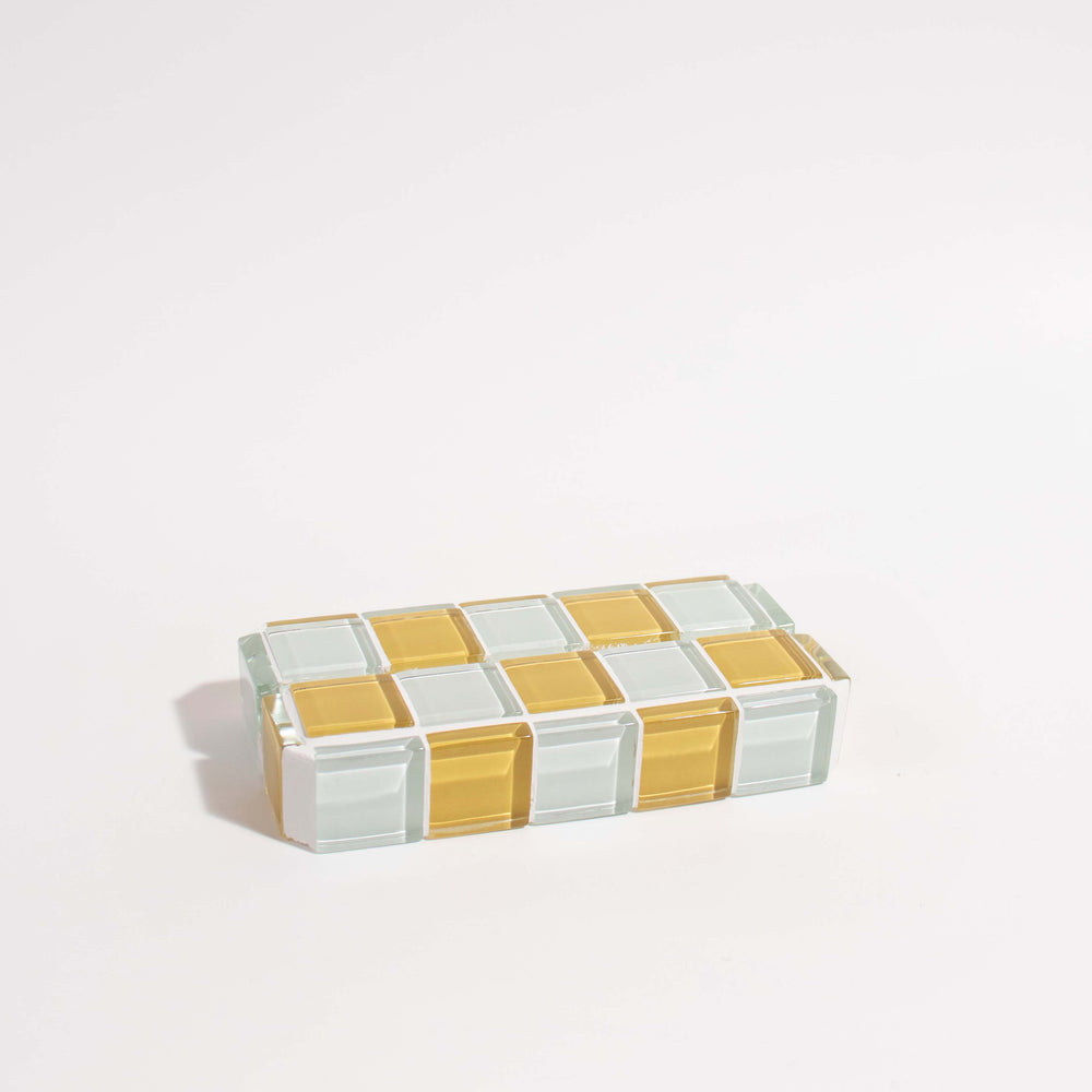 Glass Tile Picture Stand - Honey Milk Chocolate