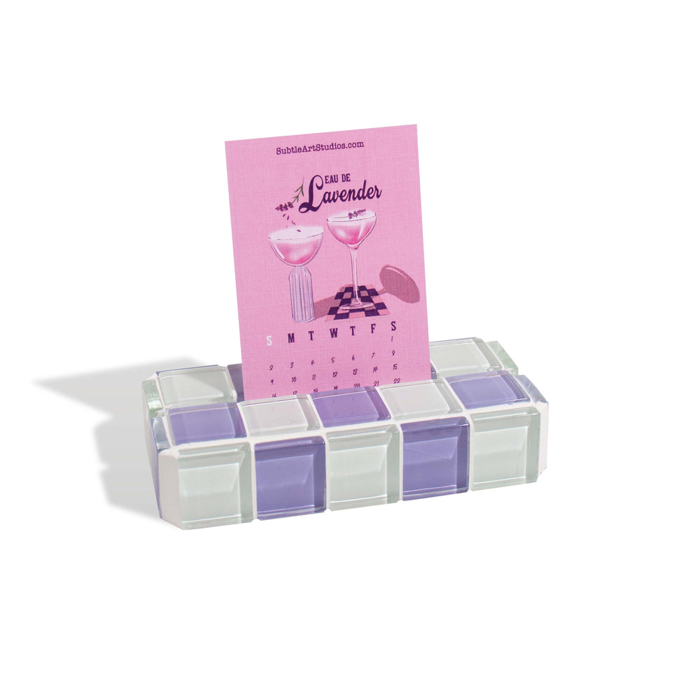 Glass Tile Picture Stand - Lavender Latte