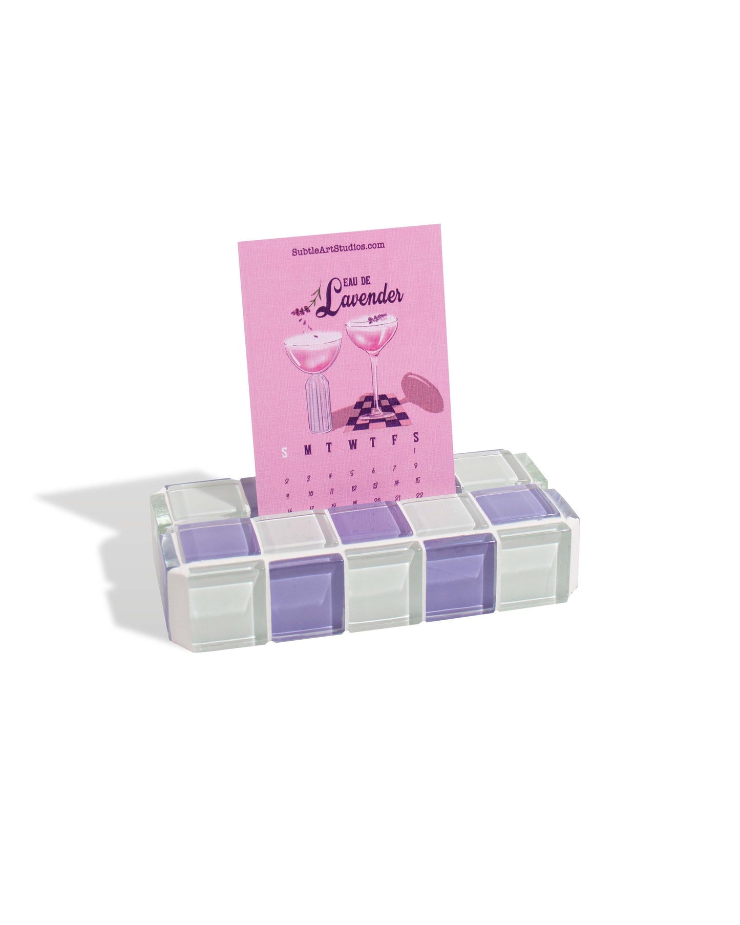 Glass Tile Picture Stand - Lavender Latte