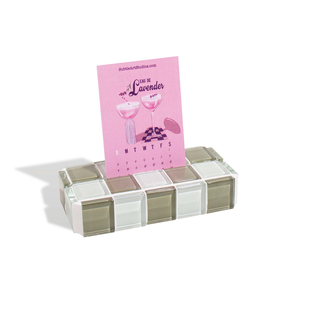 Glass Tile Picture Stand - Matcha Milk Chocolate