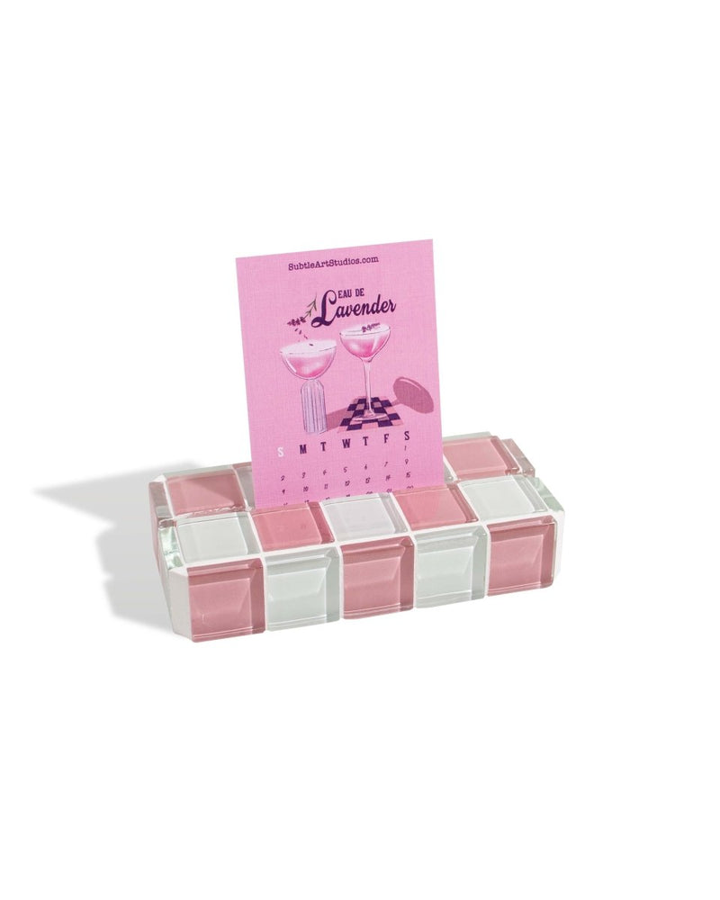 Subtle Art Studios Glass Tile Picture Stand - Pink Himalayan Milk Chocolate