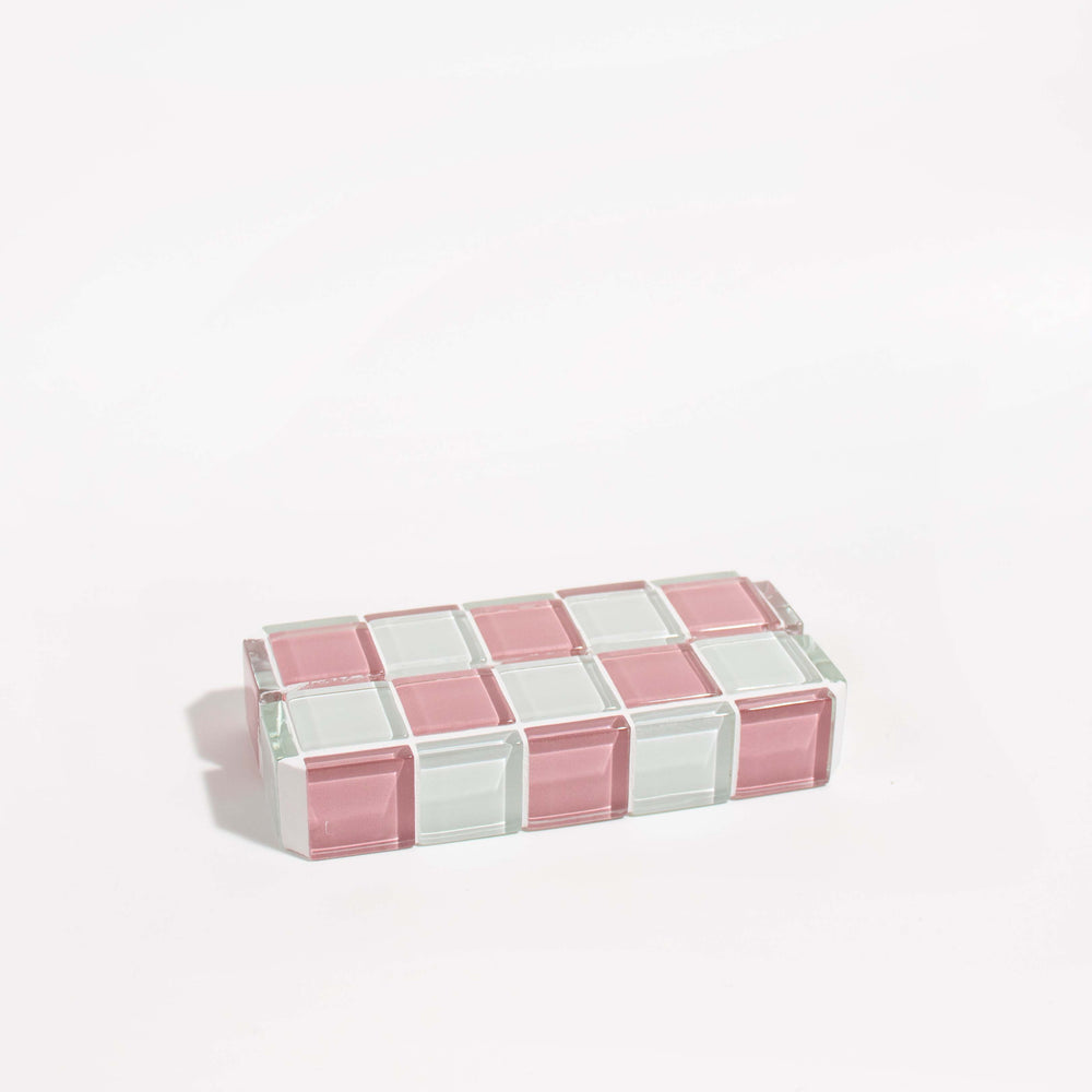 Glass Tile Picture Stand - Pink Himalayan Milk Chocolate