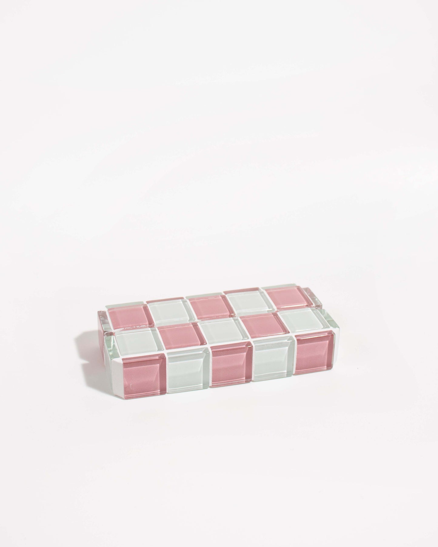 Glass Tile Picture Stand - Pink Himalayan Milk Chocolate