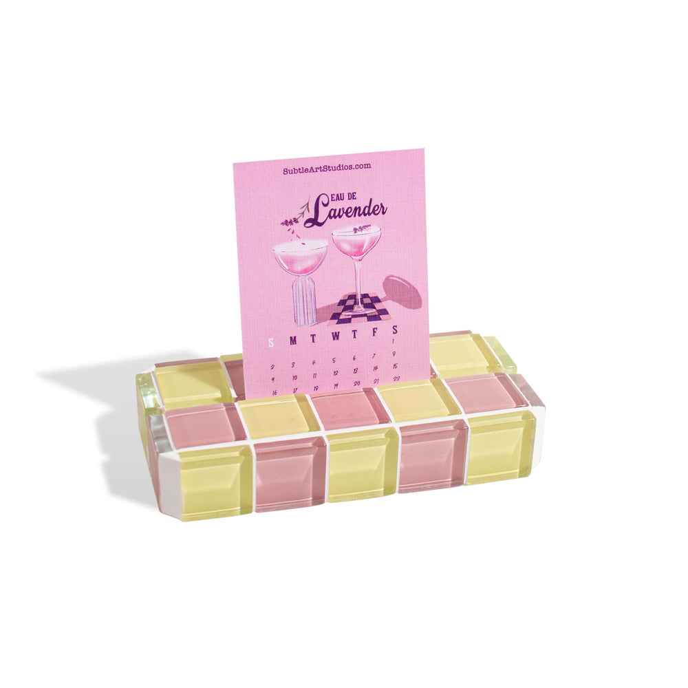 Glass Tile Picture Stand - Pink Lemonade