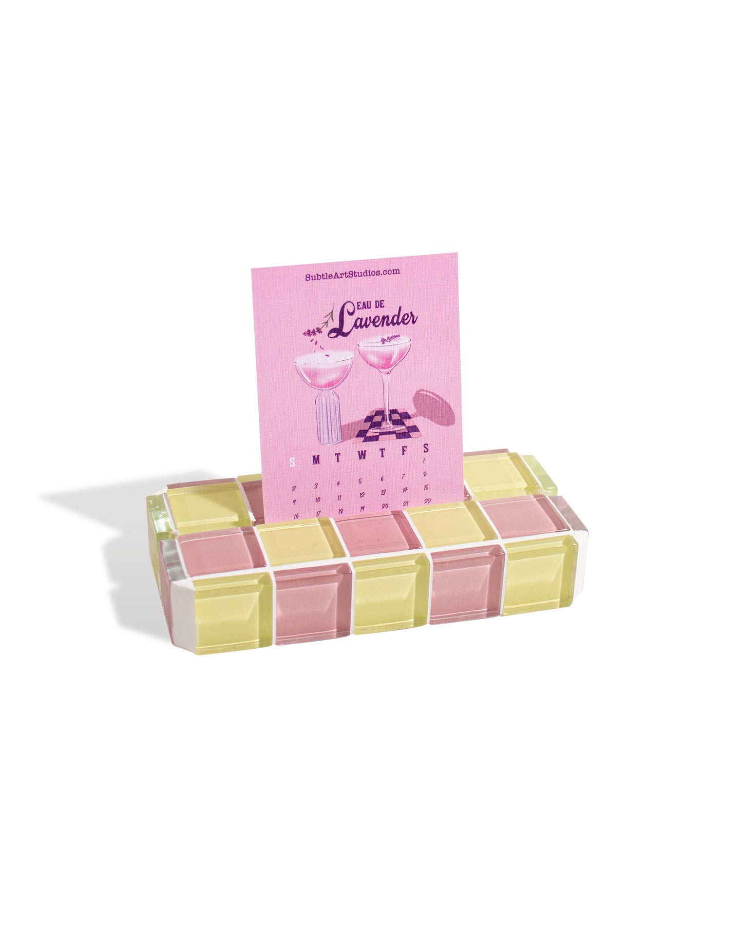 Glass Tile Picture Stand - Pink Lemonade