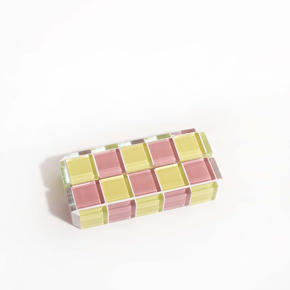 Glass Tile Picture Stand - Pink Lemonade