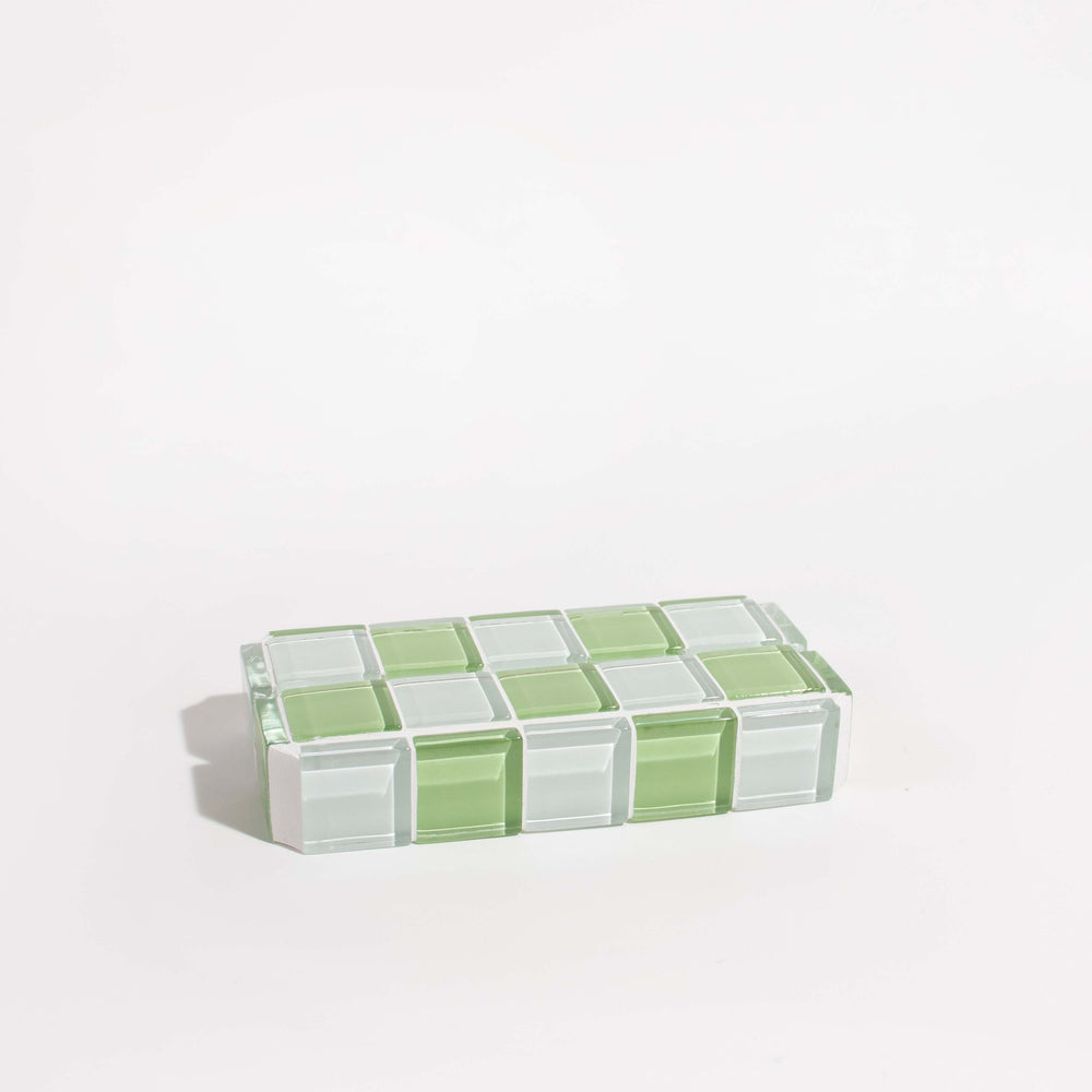 Glass Tile Picture Stand - Pistachio Milk Chocolate