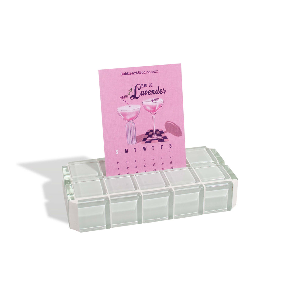 Glass Tile Picture Stand - White Canvas