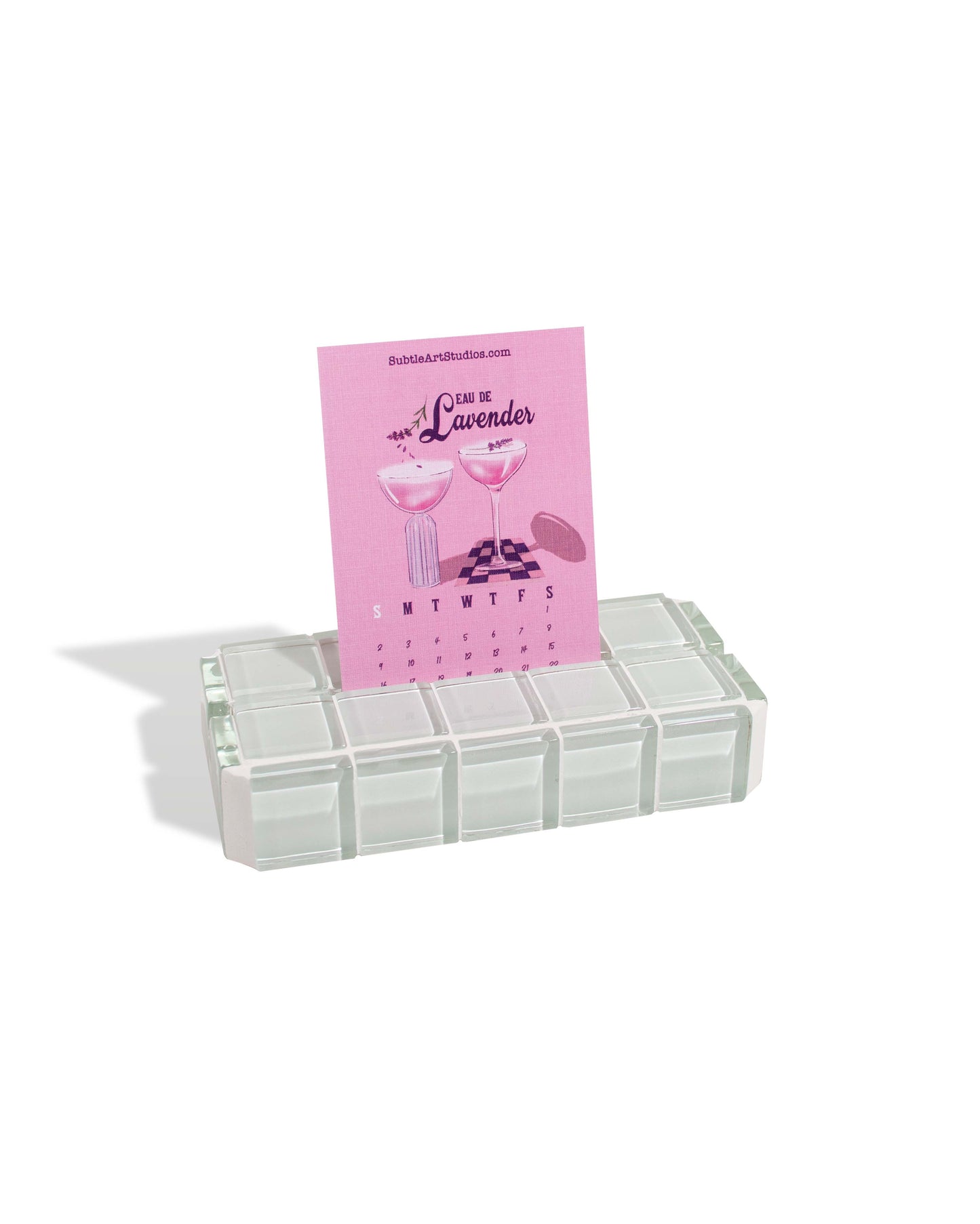 Glass Tile Picture Stand - White Canvas