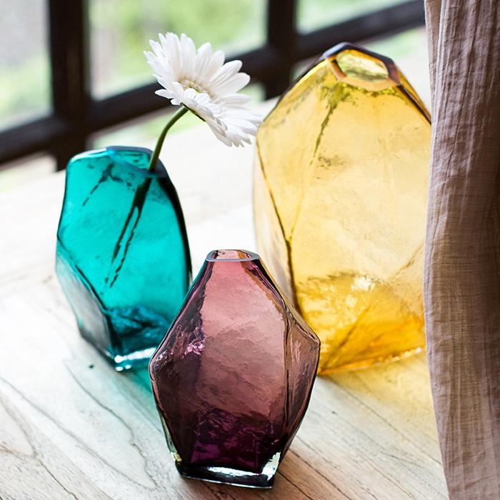 Irregular Shaped Handblown Glass Vase